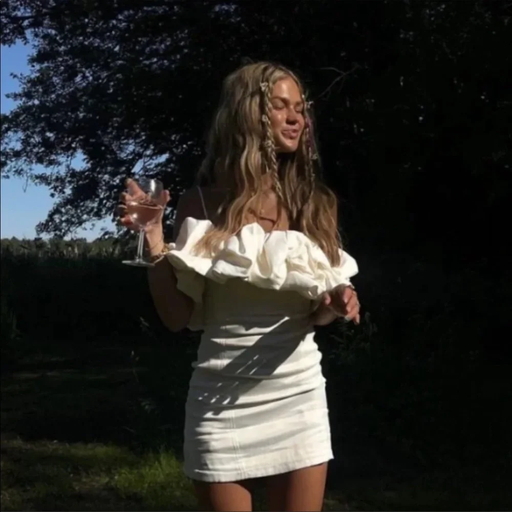 Zara Cream Ruffle Strap Dress - ✨ Bloggers Fav! - Picture 5 of 13